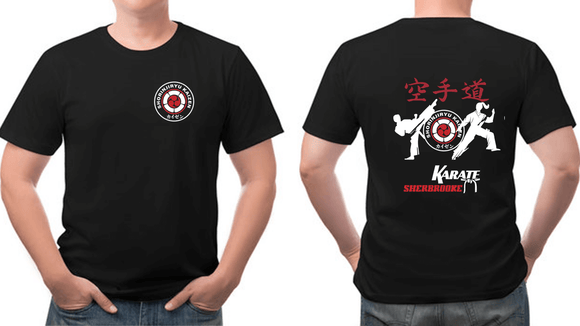 T-shirt noir - Modèle pour adultes (2 karatékas) - Shorinjiryu Kaizen