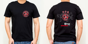T-shirt noir - Modèle pour adultes (contour) - Shorinjiryu Shindo Budo Kwai