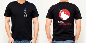 T-shirt noir - Modèle pour adultes (Ukenagashi) - Iaido Sherbrooke