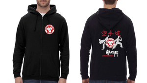 Cotton sweatshirt ("hoodie") with zipper - Karaté Sherbrooke - 2 karatekas